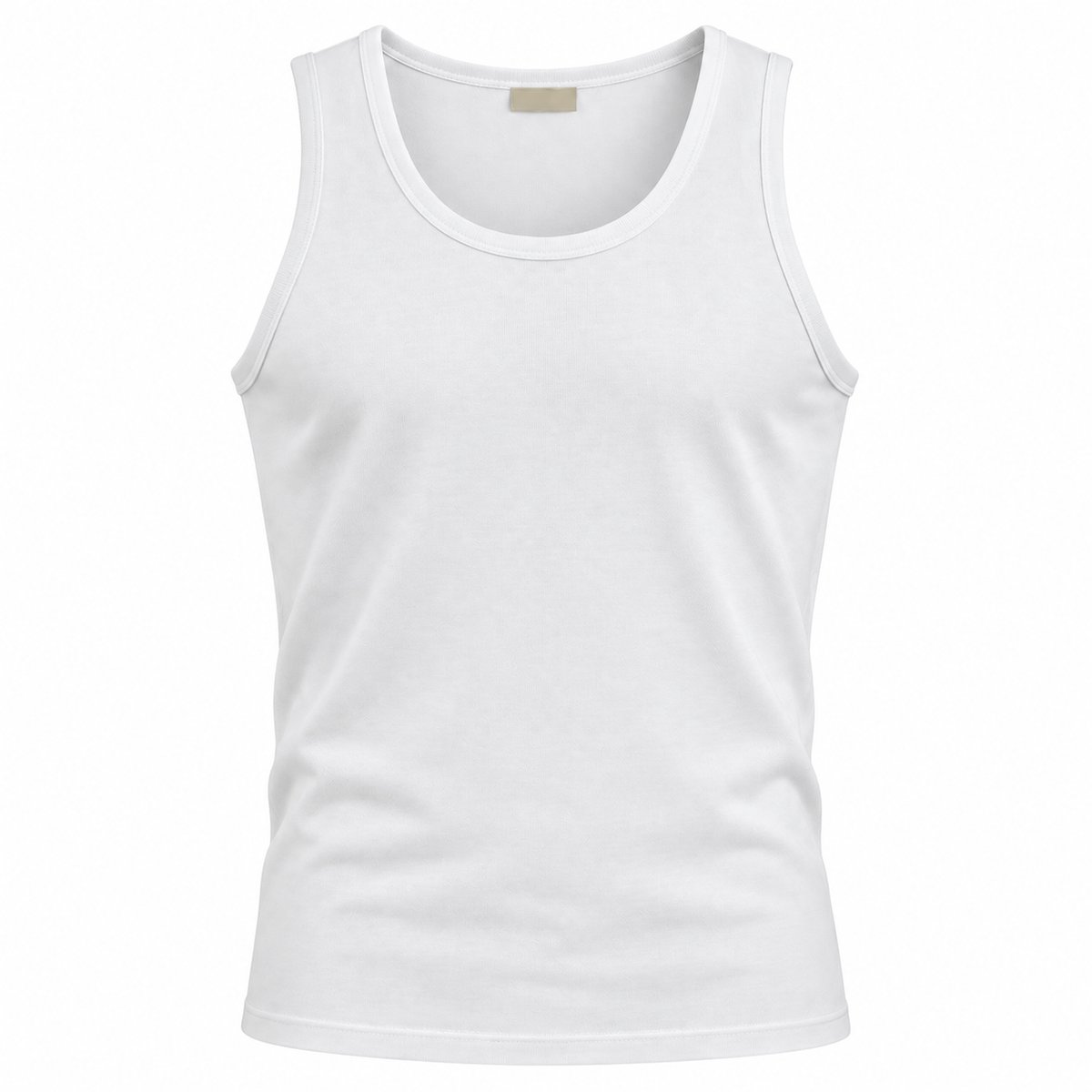 Pure White Premium Cotton Tank Top | Kurque Foursel