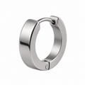Polished Stainless Steel Huggie Earring | Kurque Foursel